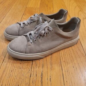 Frau Men's Minimalist Suede Gray Made in Italy Sneakers Size 43 10